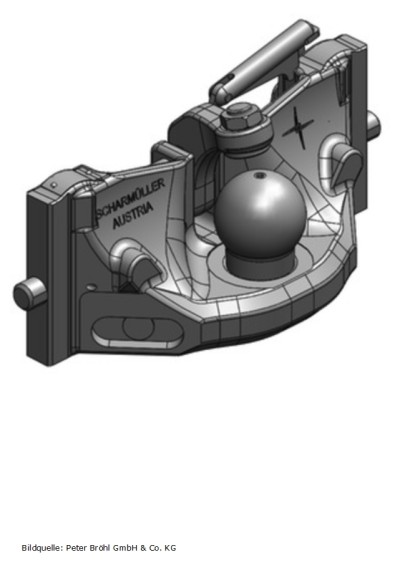 Scharmüller Kugelkupplung K80  390 mm Anhängerkupplung